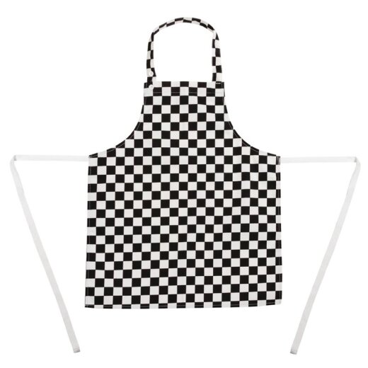 Kinder Latzschürze Schwarz-Weiss großkariert Whites Chefs Clothing