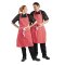 Latzschürze Rot-Weiss oder Schwarz-Weiss gestreift Whites Chefs Clothing
