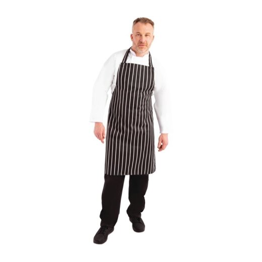 Latzschürze Schwarz-Weiss gestreift Whites Chefs Clothing