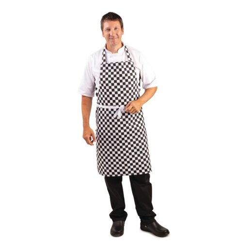 Latzschürze Schwarz-Weiss kariert Whites Chefs Clothing