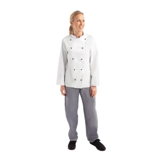 Kochjacke Chicago Gr. M Unisex kurze Ärmel Weiss Whites Chefs Clothing
