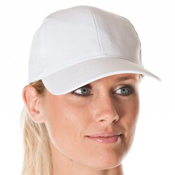Baseballkappe aus Polycotton Weiss 10 Stk