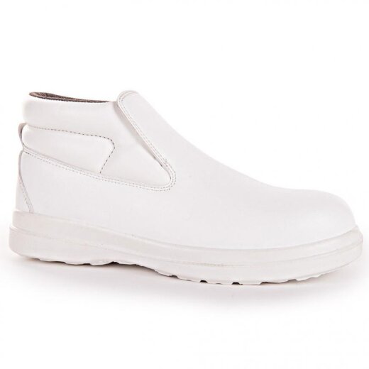 Sicherheitsschuhe S2 "Slipper hoch" Schutzkappe Weiss Größe 37