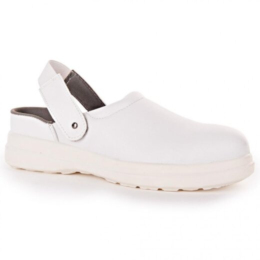 Sicherheitsschuhe SB A-E "Clogs" Stahlkappe Weiss Größe 47