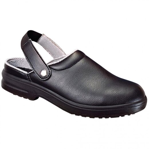 Sicherheitsschuhe SB A-E "Clogs" Stahlkappe Schwarz Größe 44