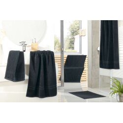 Duschtuch 100% Baumwolle Premium Schwarz Größe...