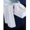 Badvorleger 50x75 cm Weiss Baumwolle Diagonalstreifen breit 600 gr/m²