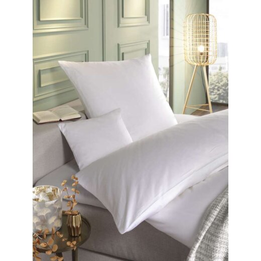 Bettbezug Weiss 100% Baumwolle Satin glatt 140x210 cm 1 Stück