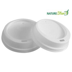 BIO Deckel für Kaffeebecher aus C-PLA Ø 6,2...