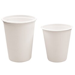 Bio Becher aus Zuckerrohr Weiss 0,2 L 20x50 Stück
