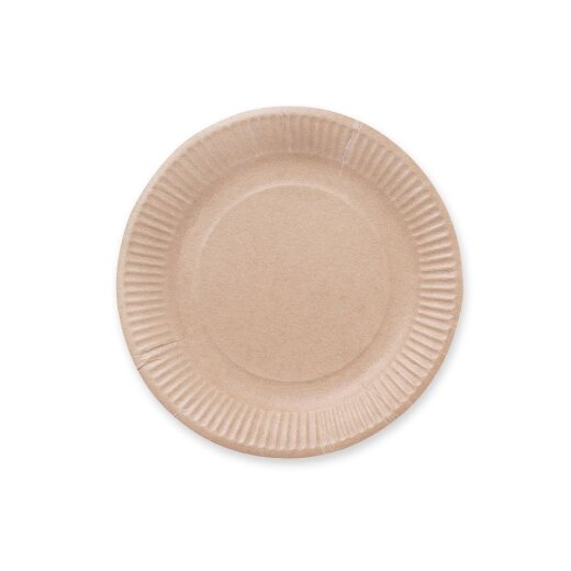 Pappteller rund aus Kraftpapier FSC®-zertifiziert Ø 18 cm Packung