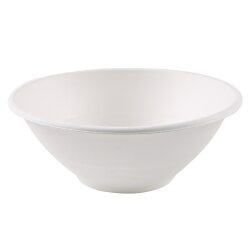 BIO Schüssel aus Zuckerrohr Weiss Ø 19,5 cm 10x50 Stück 900 ml
