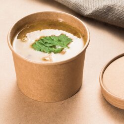 Suppenbecher "Minestrone" aus Kraftpapier Braun 20x25 Stück Ø 9,7 cm 200 ml