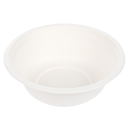 BIO Schüssel rund aus Zuckerrohr Weiss 20x50 Stück 500 ml Ohne Deckel