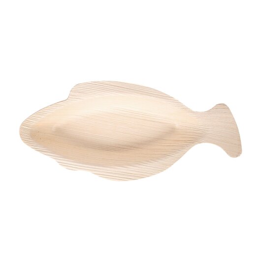 Schalen Fischform aus Palmblatt 4x25 Stück