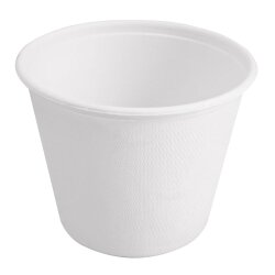BIO Schüssel 425ml aus Zuckerrohr Weiss 20x25...