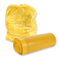 Müllsäcke 120 L aus LDPE 70x100 cm Gelb 45 my...