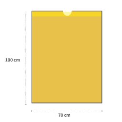 Müllsäcke 120 L aus LDPE 70x100 cm Gelb 45 my...