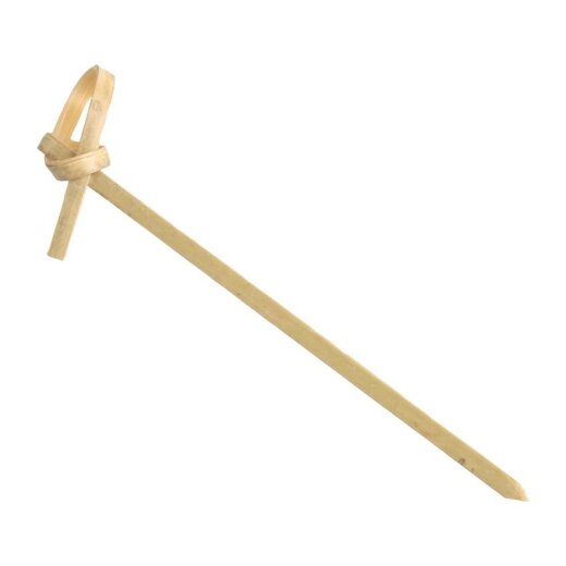 Bambusspieße Schleifendesign biologisch abbaubar 9 cm Fiesta Green 100 Stück
