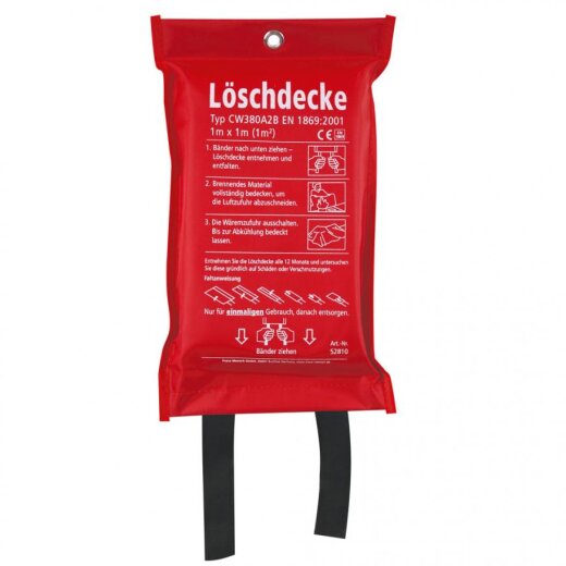 Löschdecke "Fire Protect" 1 x 1 m Hygostar 20 Stück