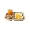 Tragetablett Pappe "To Go" für 2 Becher + Mahlzeit 22 x 22,5 x4 cm 160 Stück