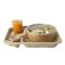 Tragetablett Pappe "To Go" für 2 Becher + Mahlzeit 26,6 x 33 x 4,7 cm 100 Stück