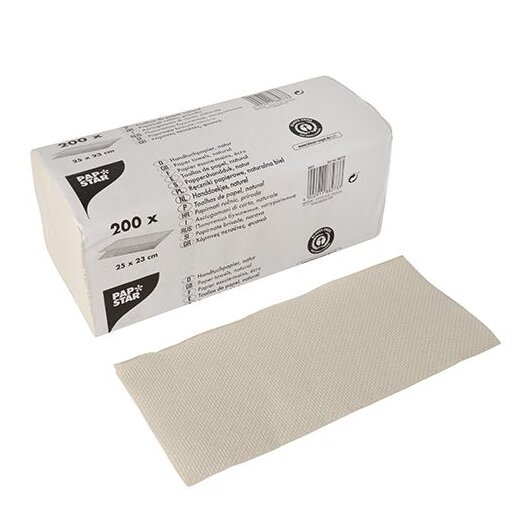 Handtuchpapier 23 x 25 cm Zick Zack V-Falz 1-lagig Natur