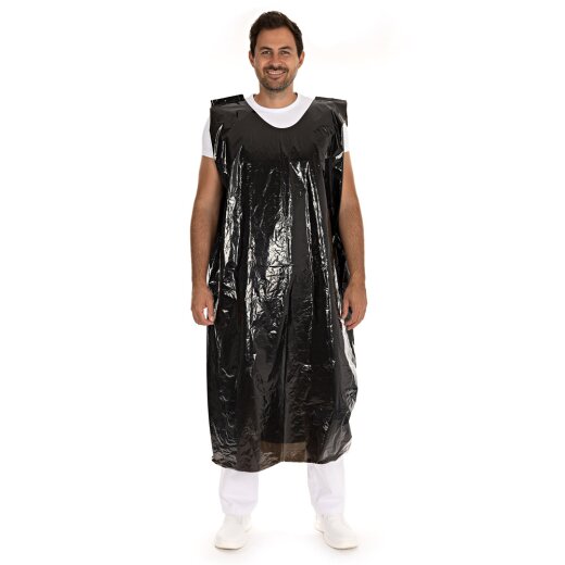 Einwegschürzen "360 Grad" 30 my aus LDPE 140x80 cm 5x50 Stück Schwarz