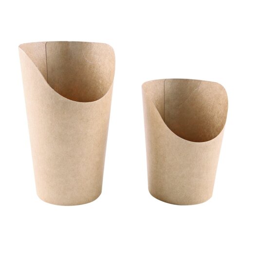 Snackverpackung "Wrap" aus Kraftpapier 400 ml Ø 6 cm 10x50 Stück