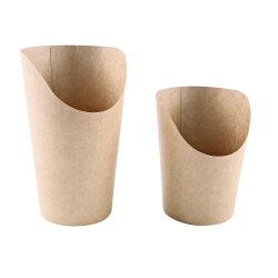 Snackverpackung "Wrap" aus Kraftpapier 400 ml Ø 6 cm 10x50 Stück