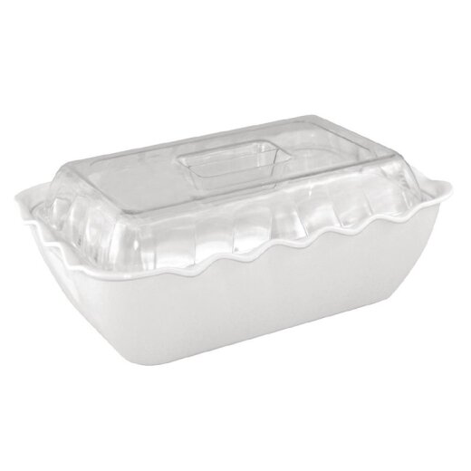 Salatschüssel Olympia Kristallion Weiss 2 L mit Deckel