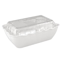 Salatschüssel Olympia Kristallion Weiss 2 L mit Deckel