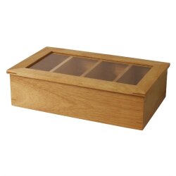 Teebox aus Gummibaumholz Olympia