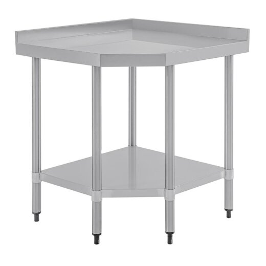Arbeitsecktisch mit Aufkantung und Regalboden 80 x 60 cm Vogue