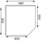 Arbeitsecktisch mit Aufkantung und Regalboden 80 x 60 cm Vogue