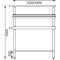 Arbeitstisch mit Aufsatz Vogue Edelstahl 150 x 120 x 60 cm