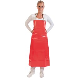 Latzschürzen 300 my aus PU Rot 110 cm 5 Stück