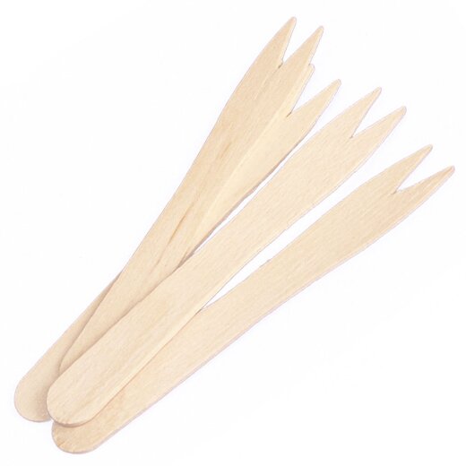 Bio Pommesgabel aus Birkenholz 9 cm lang 1000 Stück