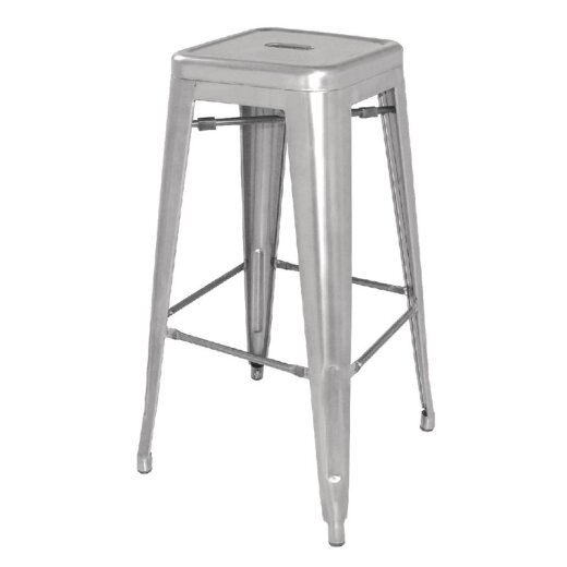 Barhocker Bolero 4 Stück aus Stahl Silber