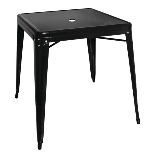 Quadratischer Stahltisch aus Stahl Bolero Schwarz