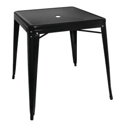 Quadratischer Stahltisch aus Stahl Bolero Schwarz