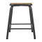 Hocker aus Stahl mit Holzsitz niedrig 4 Stück Bolero Cantina Grau
