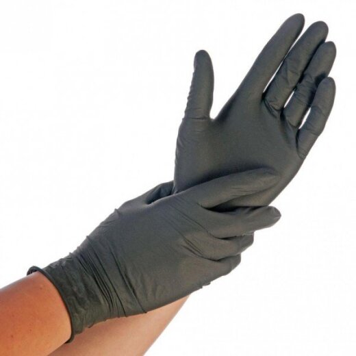 Nitrilhandschuhe puderfrei 10x200 Stück Safe Fit Schwarz L