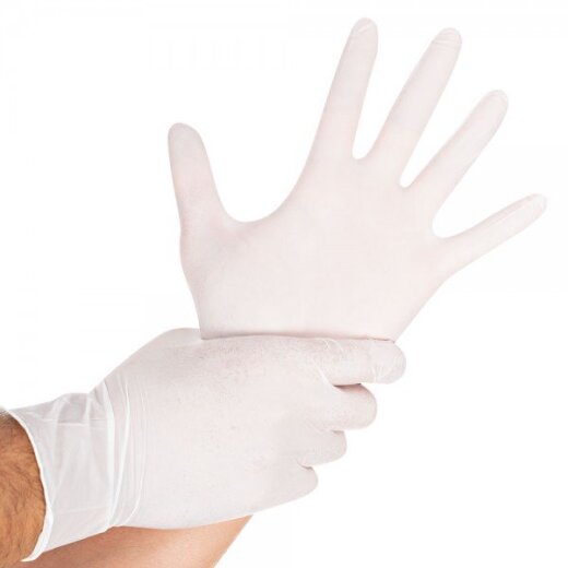 Untersuchungshandschuhe puderfrei aus Nitril Safe Virus 10x100 Stück 24 cm Weiss L