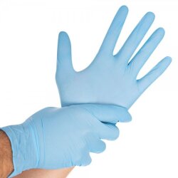 Untersuchungshandschuhe puderfrei aus Nitril Safe Virus 10x100 Stück 24 cm Blau L