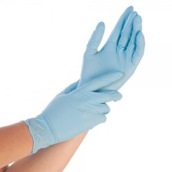 Nitrilhandschuhe gepudert 10x100 Stück Control Blau Größe M