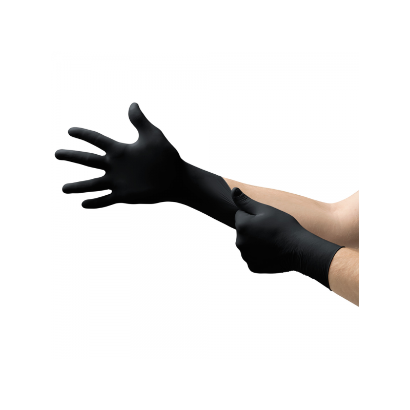 Nitrilhandschuhe Safe Super Stretch puderfrei Schwarz 7/S 24cm 100
