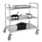 Abräumwagen Edelstahl Vogue 3 Etagen mit Bremse 93 x 53,5 x 85,5 cm