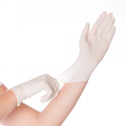 Latexhandschuhe Skin gepudert Weiss 10x100 Stück 24 cm Größe L