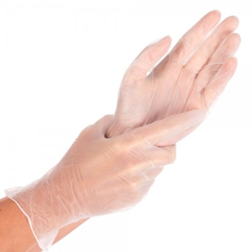 Vinylhandschuhe Ideal Light puderfrei 10x100 Stück 24 cm Transparent Größe M
